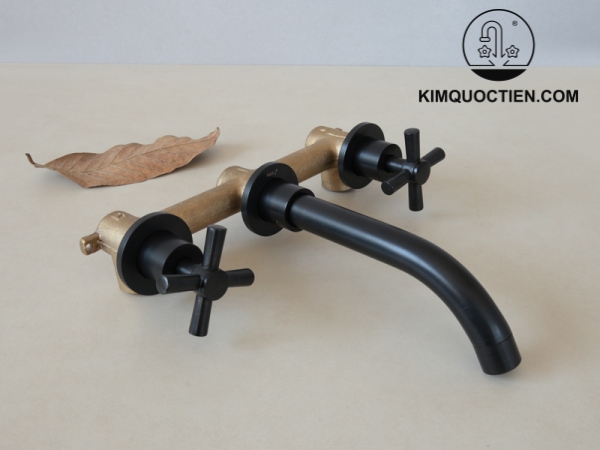 Vòi Lavabo Kanly GCT07B Gắn Tường Nóng Lạnh