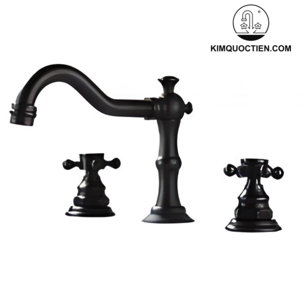 Vòi Lavabo 3 Lỗ Kanly GCB07B Nóng Lạnh