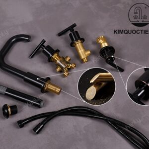 Vòi Lavabo 5 Lỗ Kanly GCB09B Nóng Lạnh