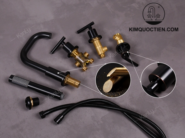 Vòi Lavabo 5 Lỗ Kanly GCB09B Nóng Lạnh