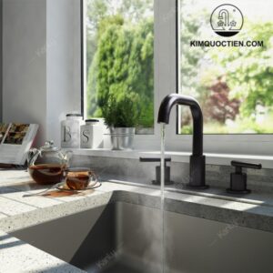 Vòi Lavabo 3 Lỗ Kanly GCB05B Nóng Lạnh