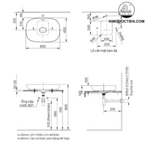 Lavabo đặt bàn INAX AL-682V