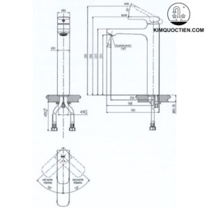 Vòi chậu đặt bàn cổ cao INAX LFV-632SH nóng lạnh