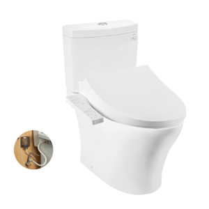 Bồn cầu nắp điện tử TOTO CS769DRW26#XW 2 khối nắp rửa điện tử WASHLET TCF23661GAA dòng S1 giấu dây