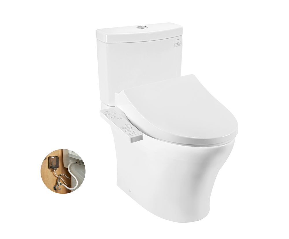Bồn cầu nắp điện tử TOTO CS769DRW26#XW 2 khối nắp rửa điện tử WASHLET TCF23661GAA dòng S1 giấu dây