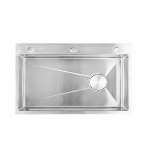 Chậu Rửa Chén Inox Caesar KSH01H075SX 1 Hộc 750x460mm Lắp Nổi