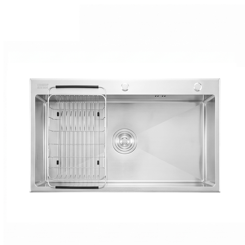 Chậu Rửa Chén Inox Caesar KSH01H082SE 1 Hộc 820x450mm Lắp Nổi