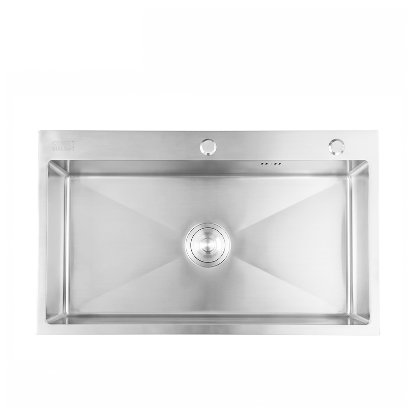 Chậu Rửa Chén Inox Caesar KSH01H082SX 1 Hộc 820x450mm Lắp Nổi