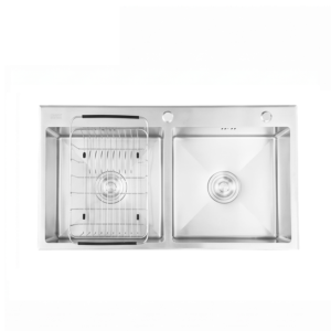Chậu Rửa Chén Inox Caesar KSH02H082SE 2 Hộc 820x450mm