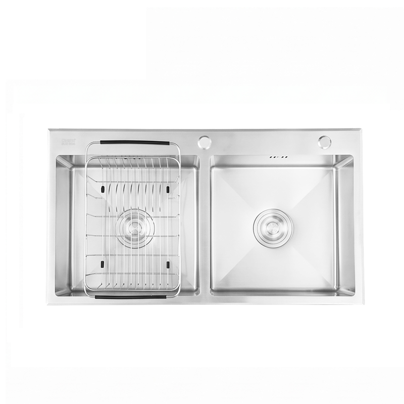 Chậu Rửa Chén Inox Caesar KSH02H082SE 2 Hộc 820x450mm
