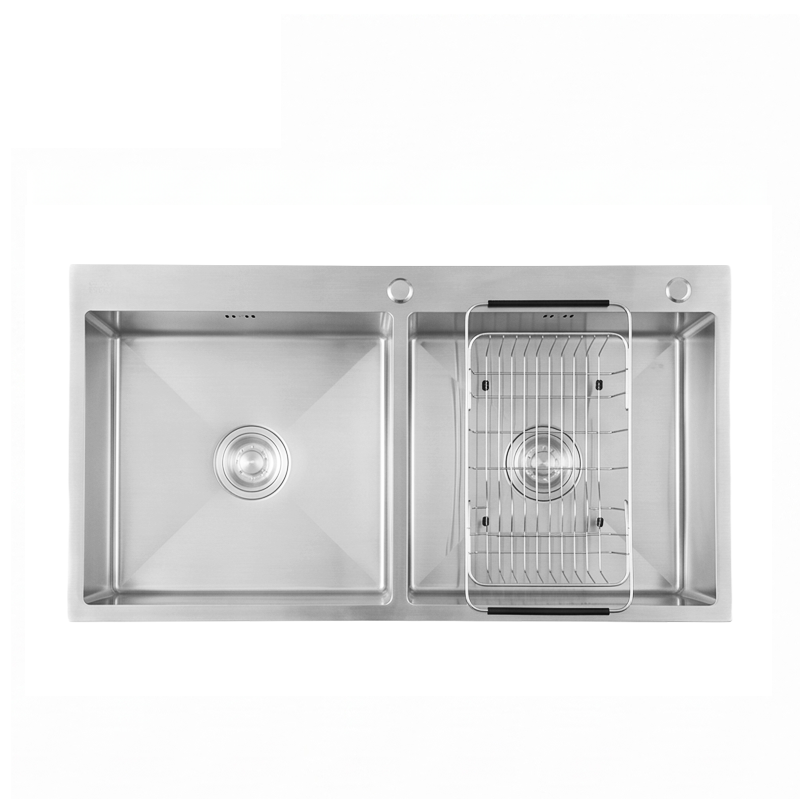 Chậu Rửa Chén Inox Caesar KSH02H100SX 2 Hộc 1000x500mm Lắp Nổi
