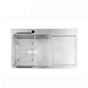 Chậu Rửa Chén Inox Caesar KSH21H082SX 1 Hộc 820x480mm Lắp Nổi