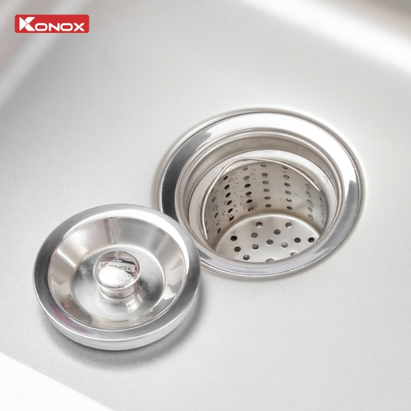 Chậu Rửa Bát Lắp Âm 2 Hố Lệch KONOX R50 Tari 8246DU 820mm