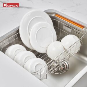 Chậu Rửa Bát Lắp Âm 2 Hố Lệch KONOX R50 Tari 8246DU 820mm