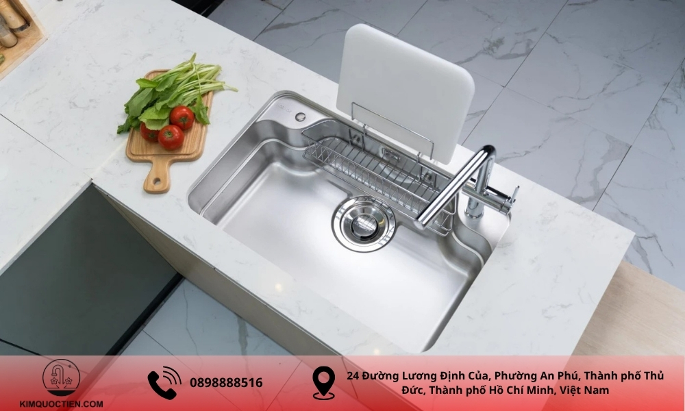 CHẬU RỬA BÁT 1 HỐ NOBINOX LIRA NJ580D
