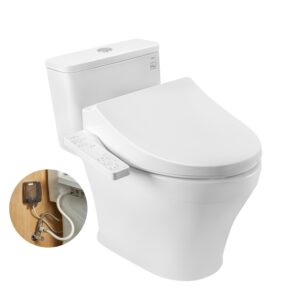 Bồn cầu nắp điện tử TOTO MS857DW26#XW 1 khối nắp rửa điện tử WASHLET TCF23661GAA dòng S1
