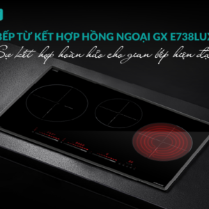 Bếp điện từ kết hợp GRANDX GX E738Lux 2 từ 1 hồng ngoại