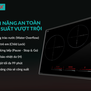 Bếp điện từ kết hợp GRANDX GX E738Lux 2 từ 1 hồng ngoại