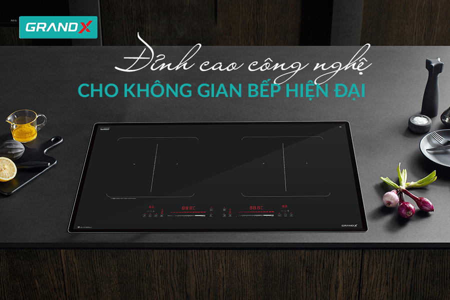 Bếp từ 2 vùng nấu GRANDX GX IH785Titan kính chống xước