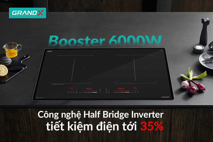 Bếp từ 2 vùng nấu GRANDX GX IH785Titan kính chống xước