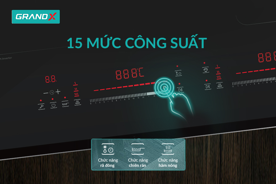 Bếp từ 2 vùng nấu GRANDX GX IH785Titan kính chống xước