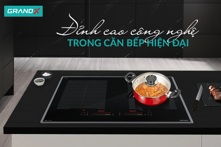 Bếp từ 2 vùng nấu GRANDX GX IH855XPro