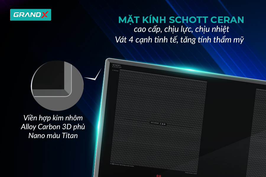 Bếp từ 2 vùng nấu GRANDX GX IH868XPro