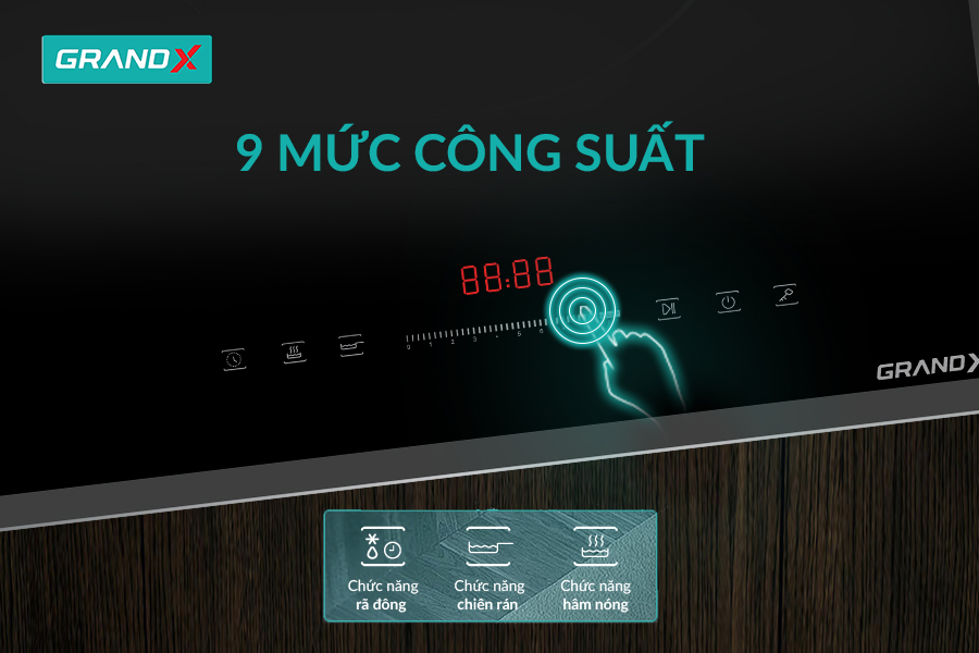 Bếp từ 2 vùng nấu GRANDX GX IP689SE