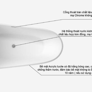 Bồn tắm Ngâm Mowoen MW8024-170