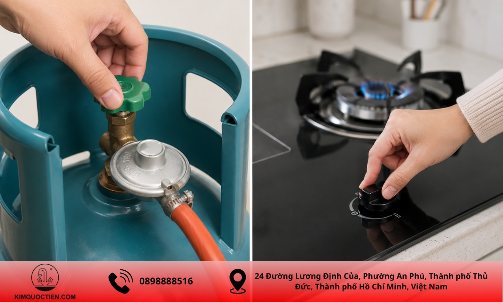 cách sử dụng bếp gas