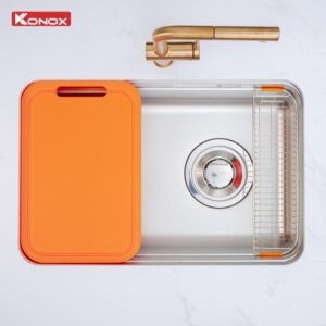 Chậu Rửa Bát Chống Xước KONOX Tari Smart 7047PP Inox SUS304 700mm