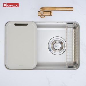 Chậu Rửa Bát Chống Xước KONOX Tari Smart 7047PP Inox SUS304 700mm
