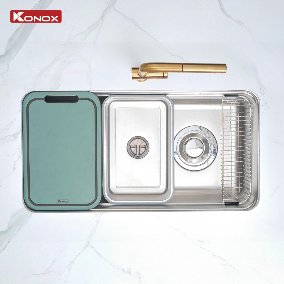 Chậu Rửa Bát Phong Cách Nhật Chống Xước KONOX Tari Smart 8847