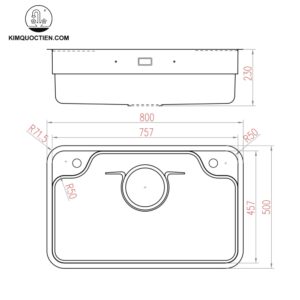CHẬU RỬA BÁT 1 HỐ NOBINOX LIRA NJ580D