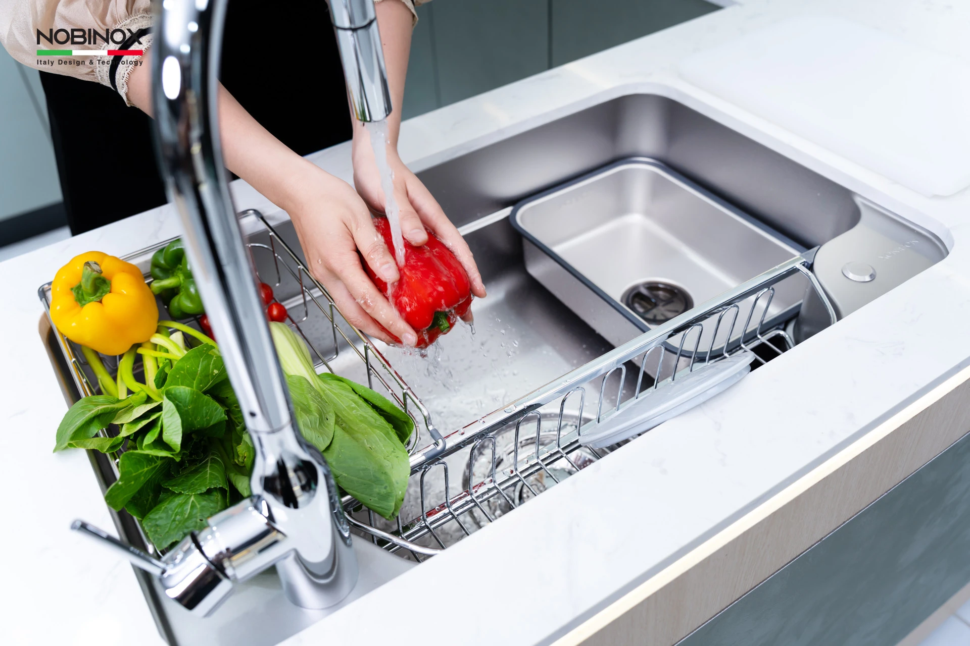 CHẬU RỬA BÁT 1 HỐ NOBINOX ARVO B085