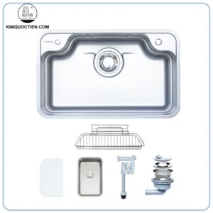 CHẬU RỬA BÁT 1 HỐ NOBINOX LIRA NJ580D