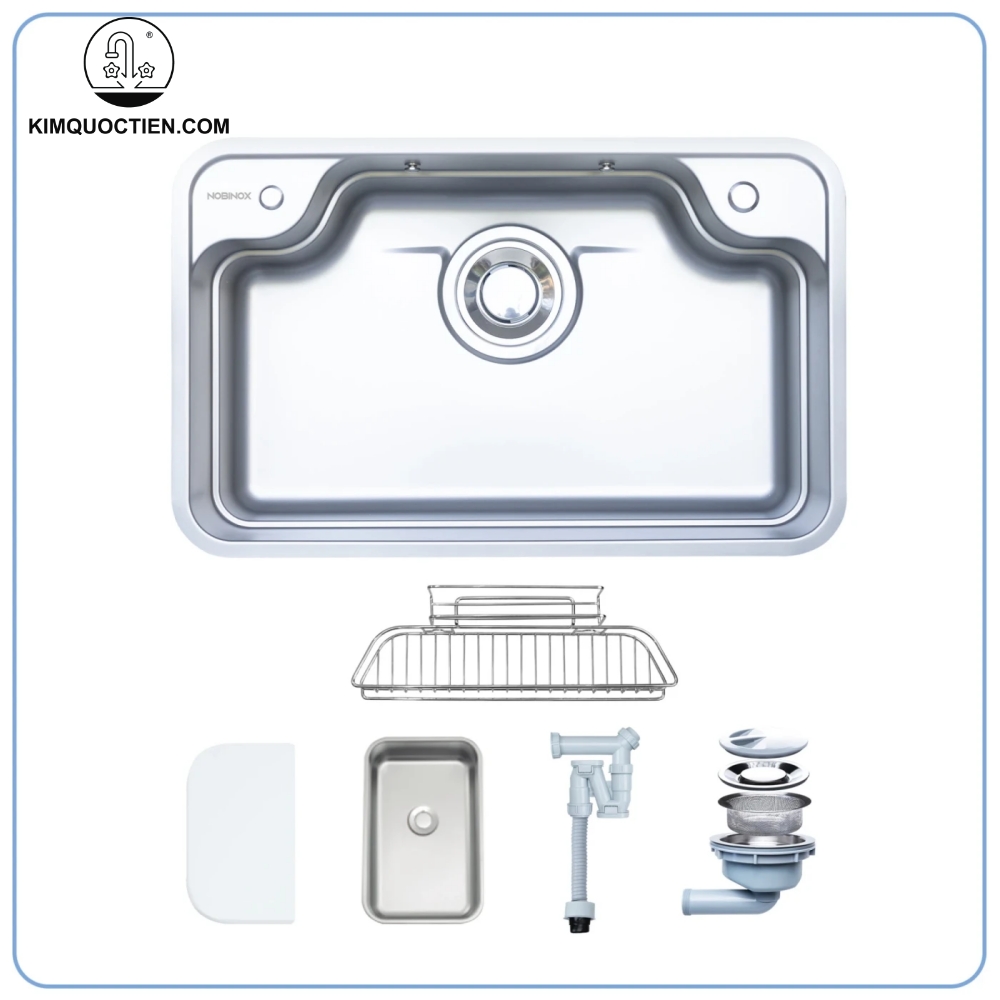 CHẬU RỬA BÁT 1 HỐ NOBINOX LIRA NJ580D