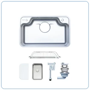 CHẬU RỬA BÁT 1 HỐ NOBINOX LIRA NJ588D