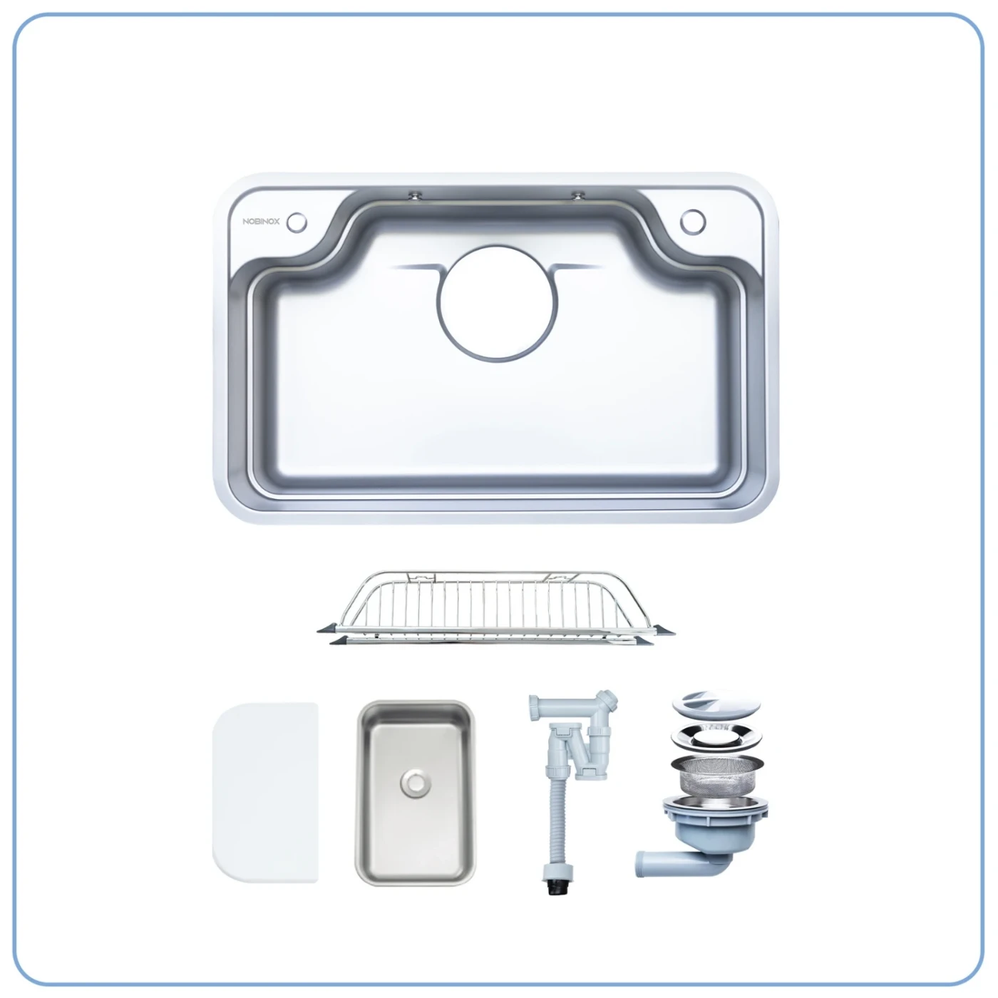 CHẬU RỬA BÁT 1 HỐ NOBINOX LIRA NJ588D