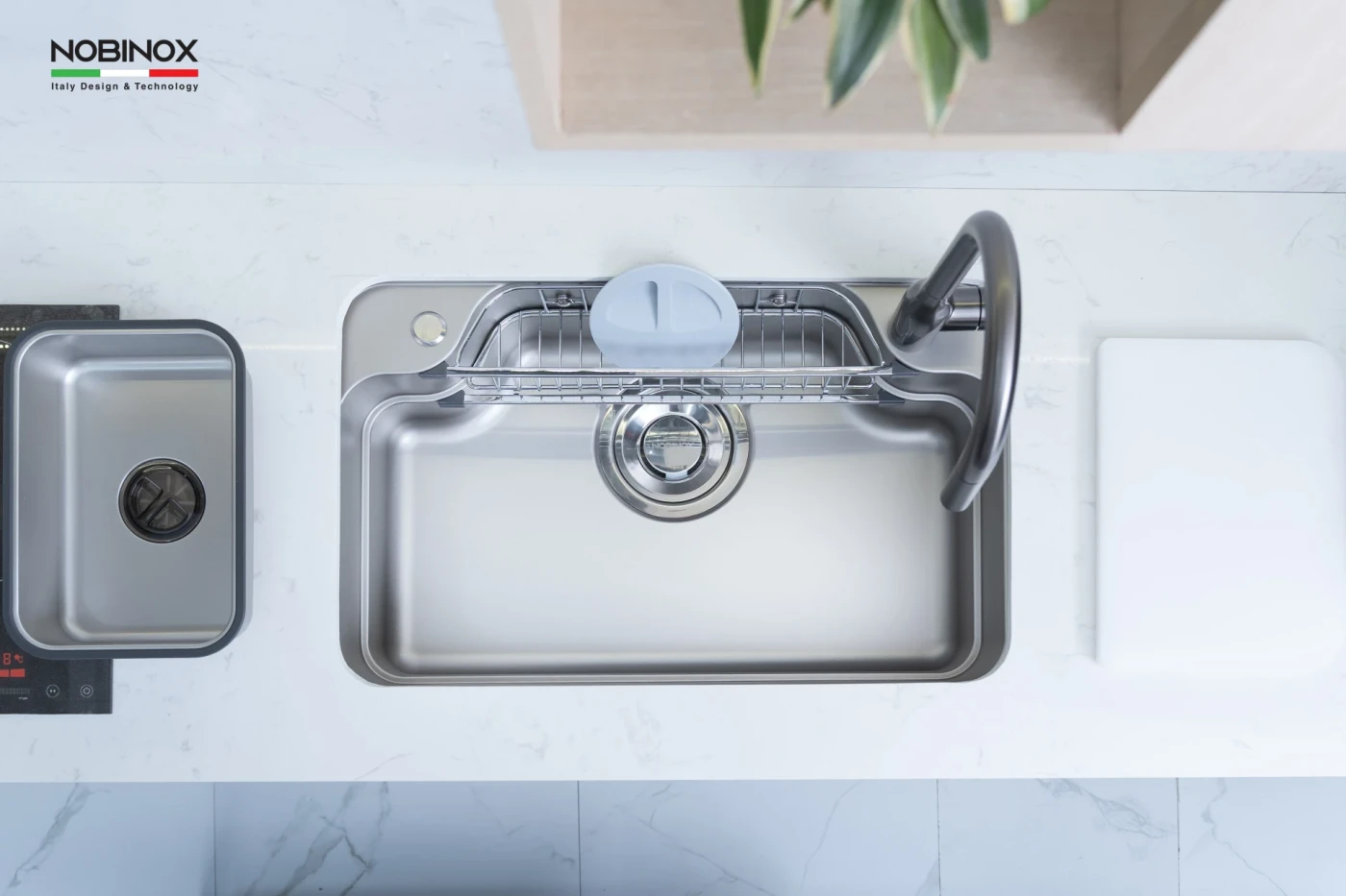 CHẬU RỬA BÁT 1 HỐ NOBINOX LIRA NJ588D