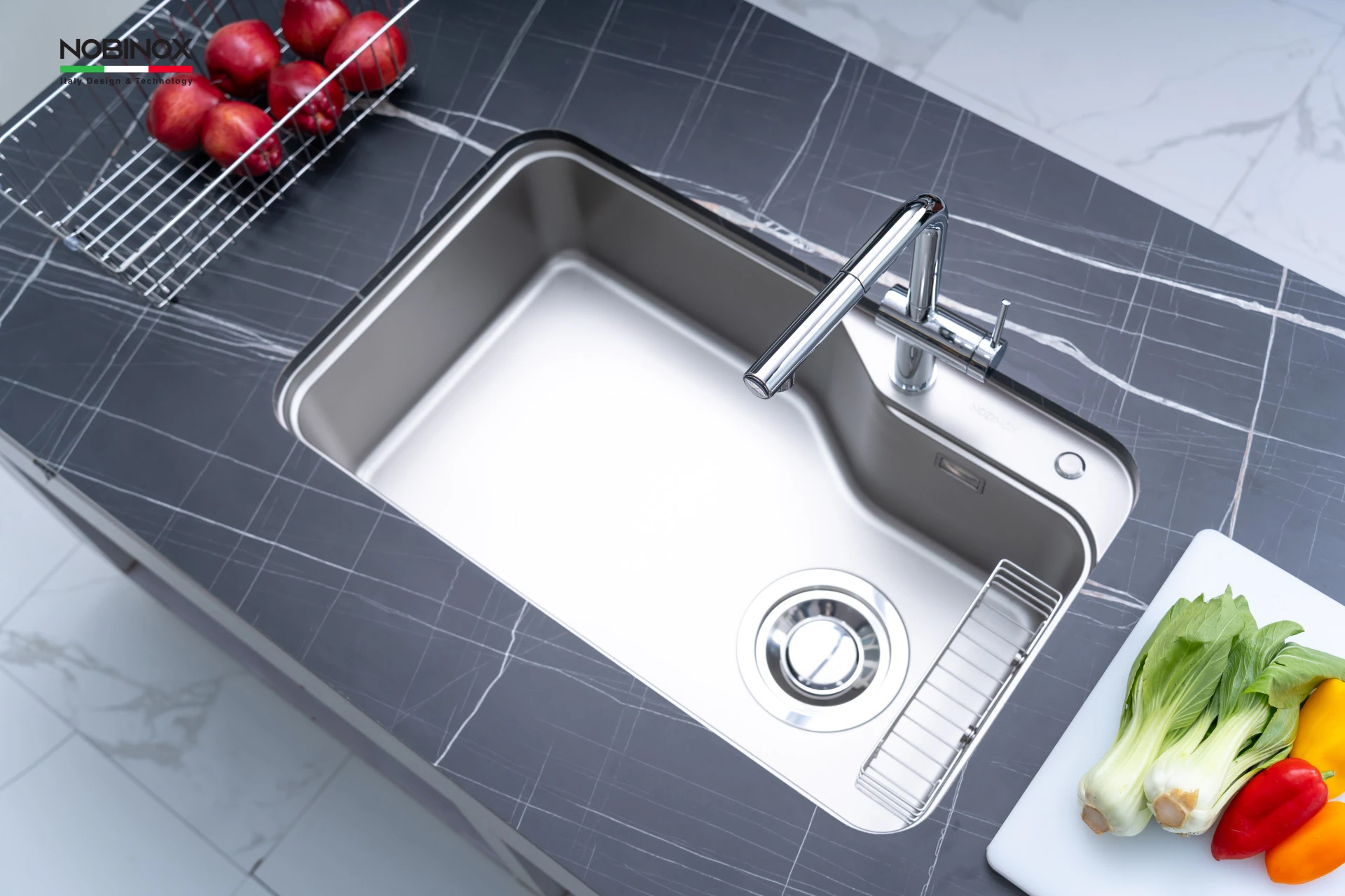 CHẬU RỬA BÁT 1 HỐ NOBINOX NOVA A181HQ
