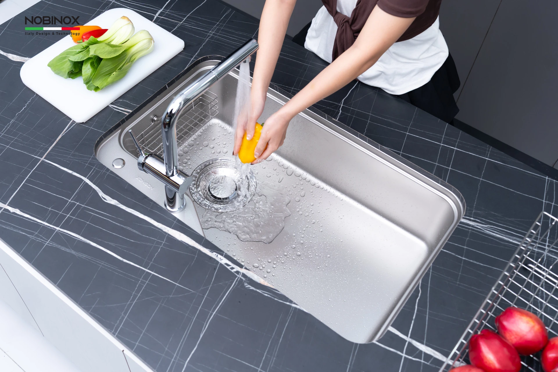 CHẬU RỬA BÁT 1 HỐ NOBINOX NOVA A181HQ