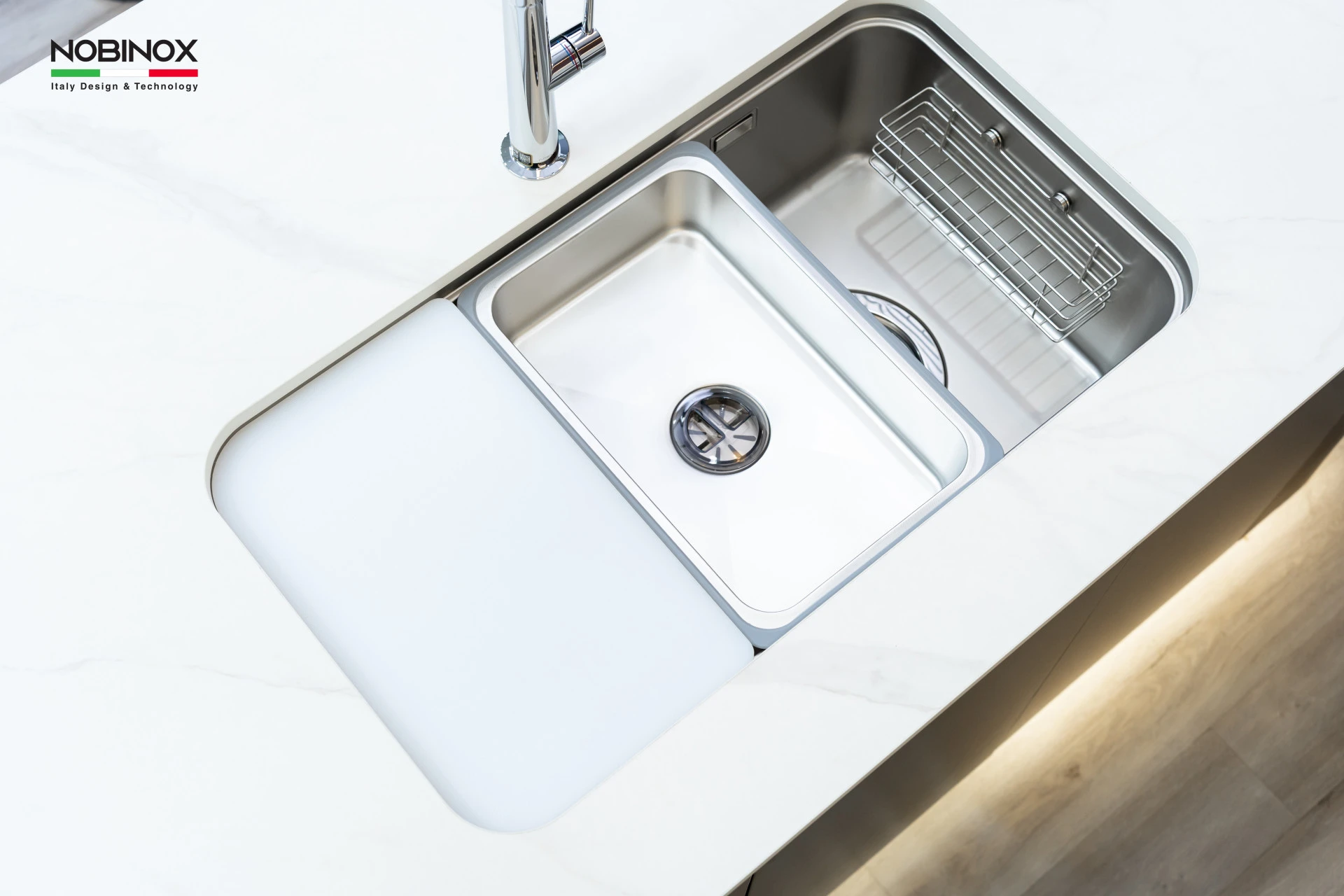 CHẬU RỬA BÁT 1 HỐ NOBINOX NOVA A282M