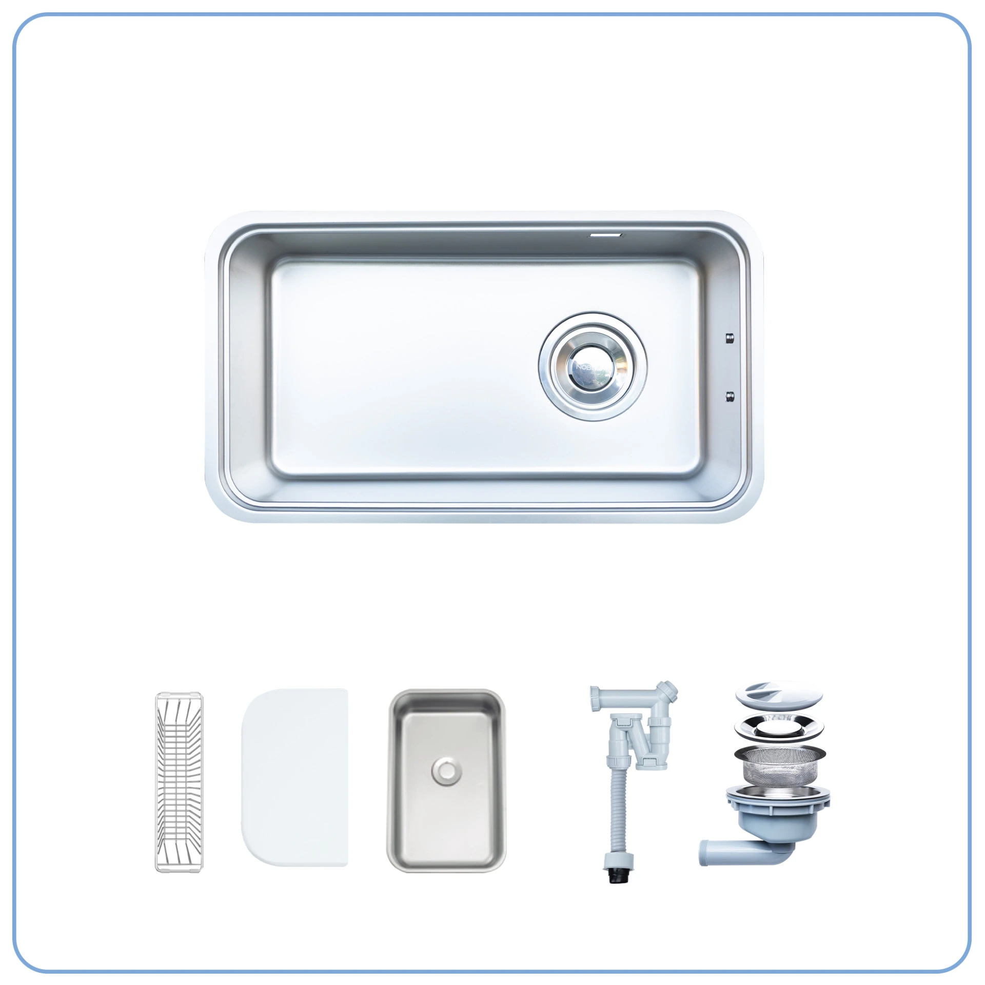 CHẬU RỬA BÁT 1 HỐ NOBINOX NOVA A283D