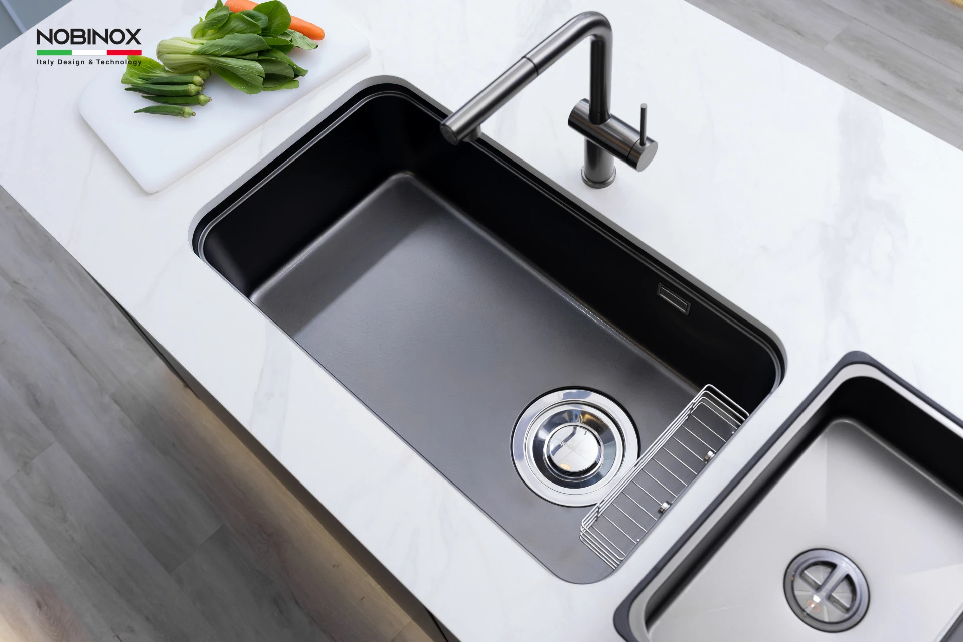 CHẬU RỬA BÁT 1 HỐ NOBINOX NOVA A284B