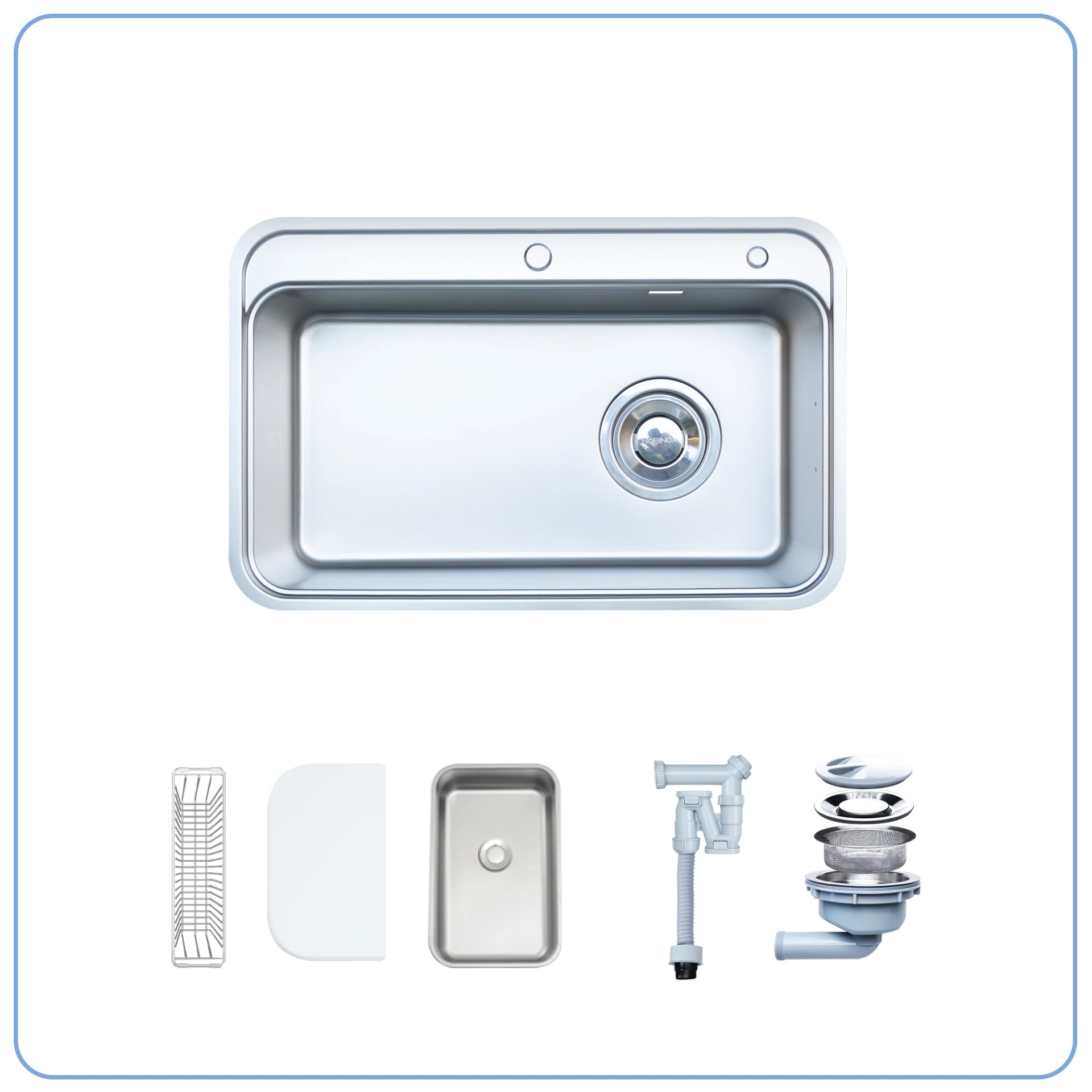 CHẬU RỬA BÁT 1 HỐ NOBINOX NOVA A382