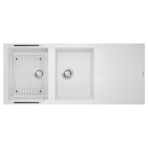 Chậu rửa bát Granite Sink Livello Smart 1160-White Silver