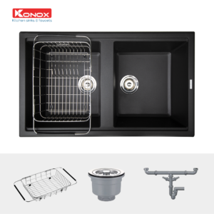 Chậu rửa bát Granite Sink Phoenix Smart 860-Black