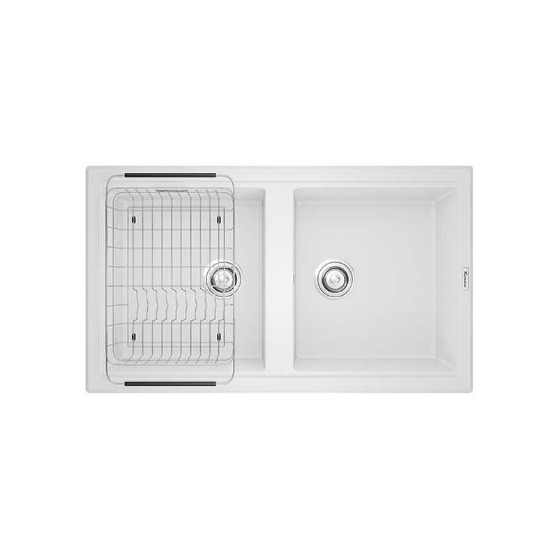 Chậu Rửa Bát Đá Granite Sink KONOX Terra 860S Black
