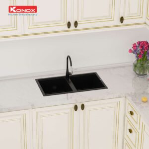 Chậu rửa bát Granite Sink Phoenix Smart 860-Black